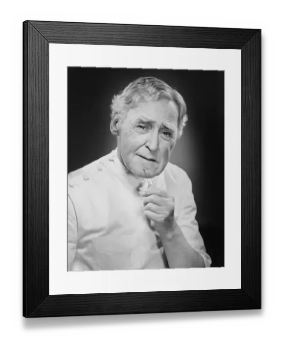 Framed Print : Senior male physician in uniform, portrait, (B&W) Framed Print : Senior male physician in uniform, portrait, (B&W)