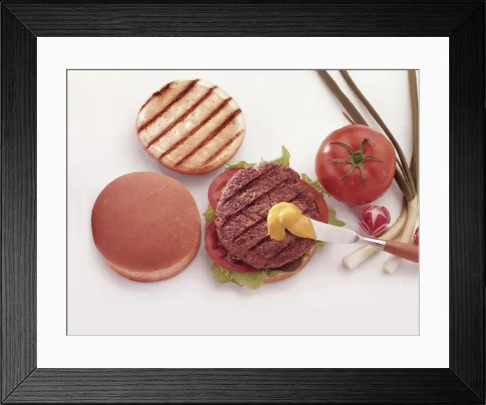 Framed Print : Hamburger & Mustard Framed Print : Hamburger & Mustard