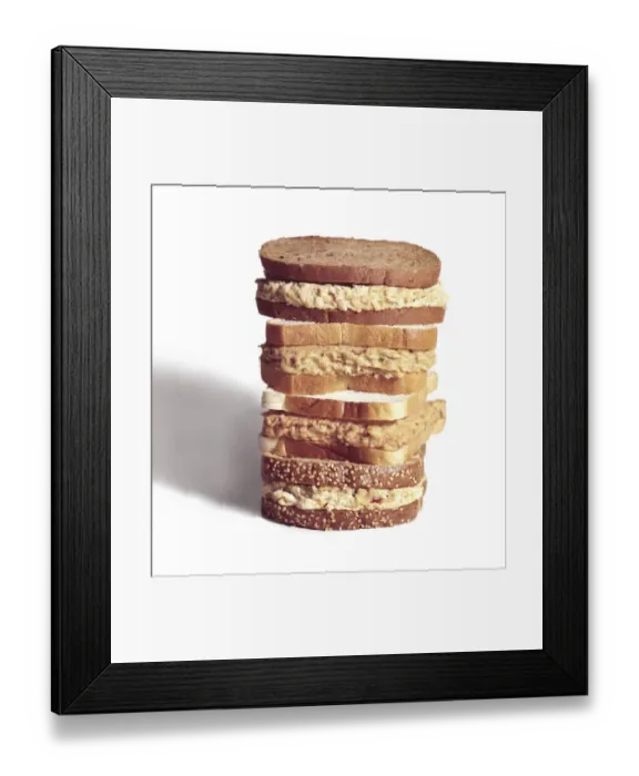 Framed Print : Chicken Sandwiches Stacked Framed Print : Chicken Sandwiches Stacked