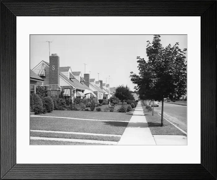Framed Print : Row of suburban houses Framed Print : Row of suburban houses