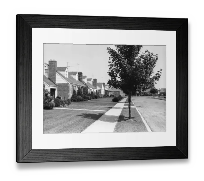 Framed Print : Row of suburban houses Framed Print : Row of suburban houses
