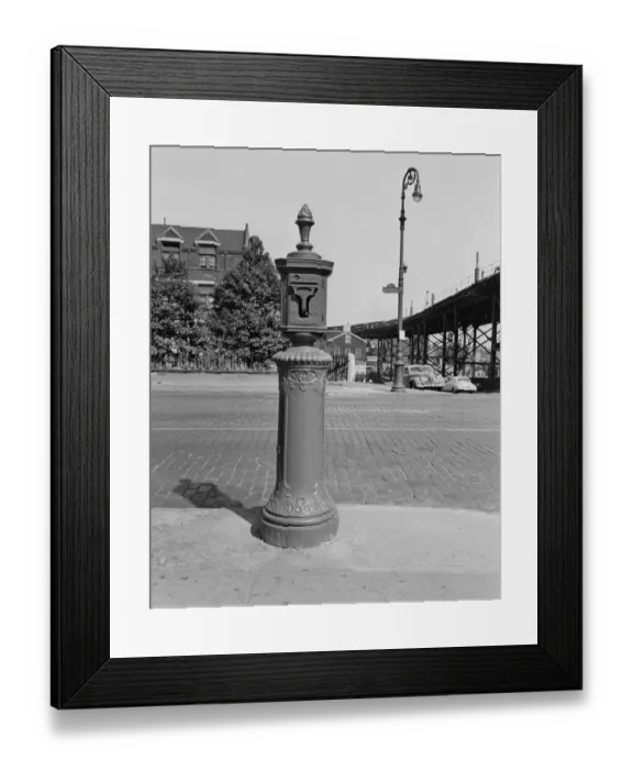 Framed Print : Post box in street Framed Print : Post box in street