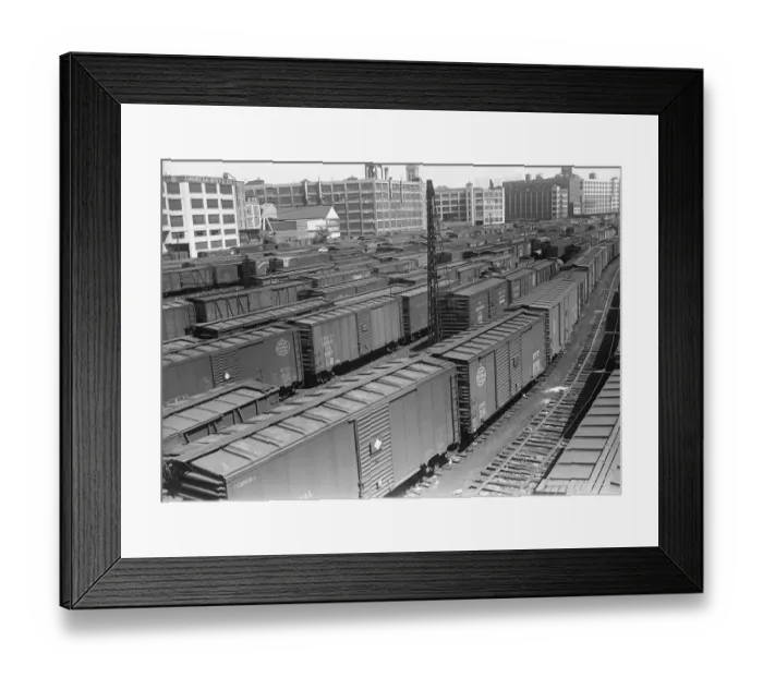 Framed Print : Freight trains on railroad station Framed Print : Freight trains on railroad station