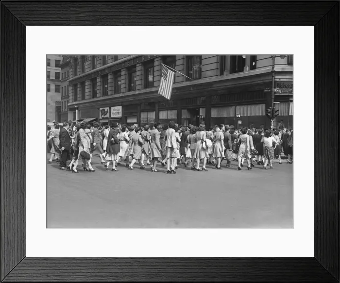 Framed Print : Pedestrians walking in street Framed Print : Pedestrians walking in street