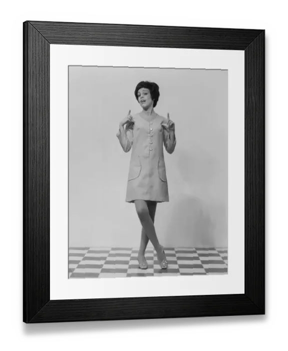 Framed Print : Portrait of woman gesturing Framed Print : Portrait of woman gesturing