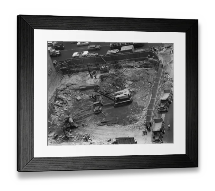 Framed Print : Elevated view of construction site Framed Print : Elevated view of construction site