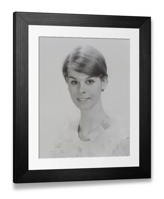 Framed Print : Portrait of smiling young woman Framed Print : Portrait of smiling young woman