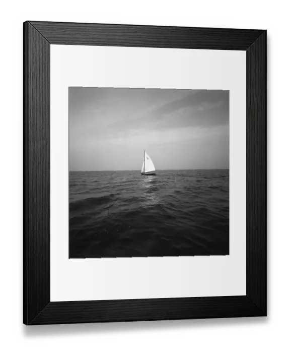 Framed Print : Sailboat on ocean Framed Print : Sailboat on ocean