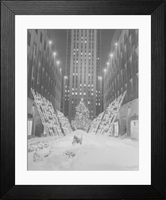 Framed Print : Snowy city street Framed Print : Snowy city street