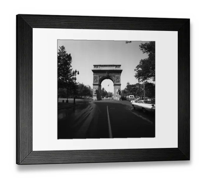 Framed Print : City street with arch Framed Print : City street with arch