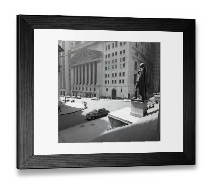 Framed Print : City street from steps Framed Print : City street from steps