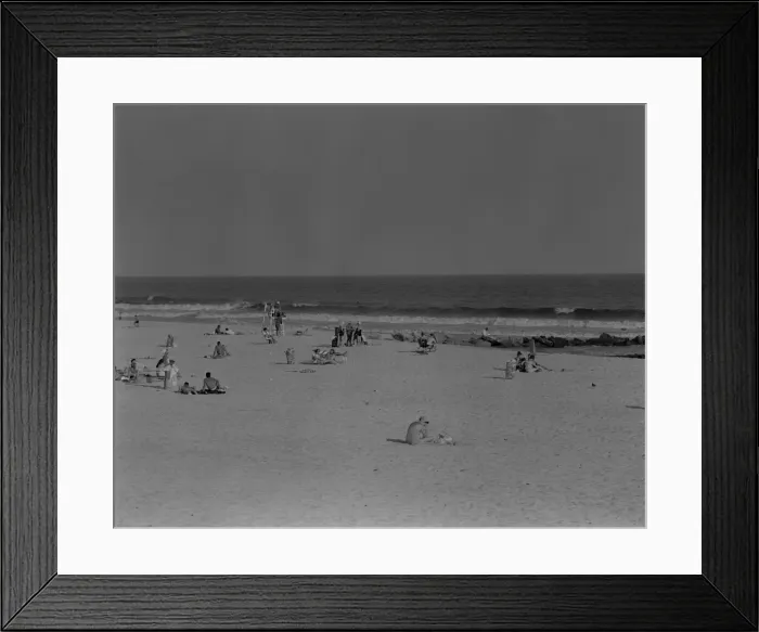 Framed Print : Distant view of people on beach Framed Print : Distant view of people on beach