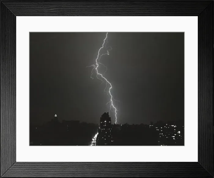 Framed Print : Lightning over city Framed Print : Lightning over city