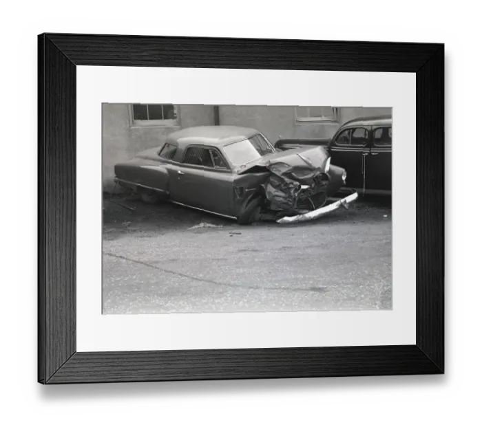 Framed Print : Crashed car Framed Print : Crashed car