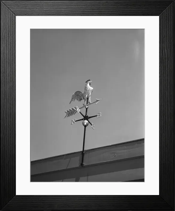 Framed Print : Weather vane, low angle view Framed Print : Weather vane, low angle view