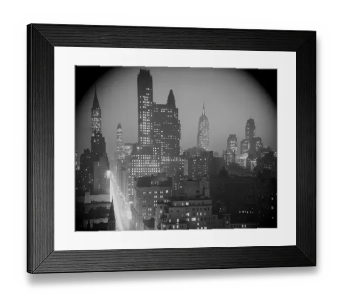 Framed Print : USA, New York, New York City, cityscape at night Framed Print : USA, New York, New York City, cityscape at night