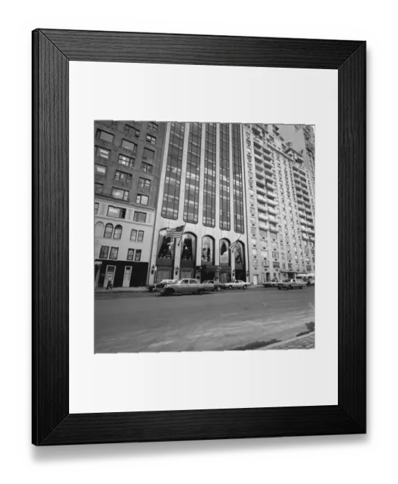 Framed Print : Buildings and street, New York City, USA, (B&W) Framed Print : Buildings and street, New York City, USA, (B&W)