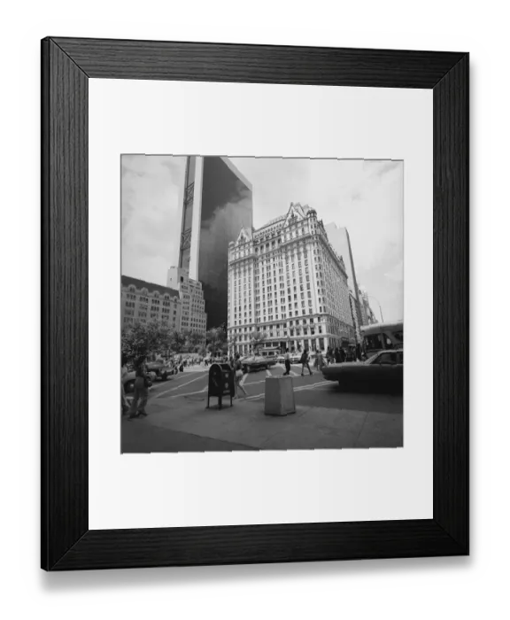 Framed Print : Buildings and street, New York City, USA, (B&W) Framed Print : Buildings and street, New York City, USA, (B&W)