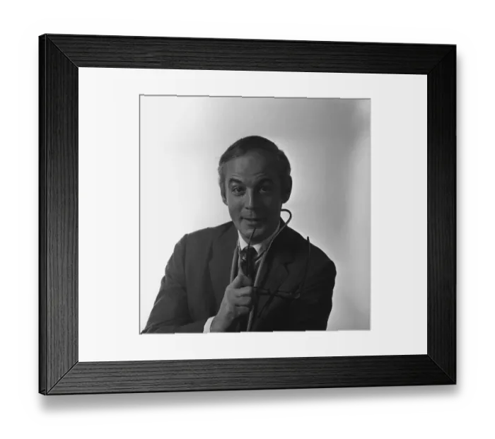 Framed Print : Doctor in full suit posing in studio, (B&W), portrait Framed Print : Doctor in full suit posing in studio, (B&W), portrait