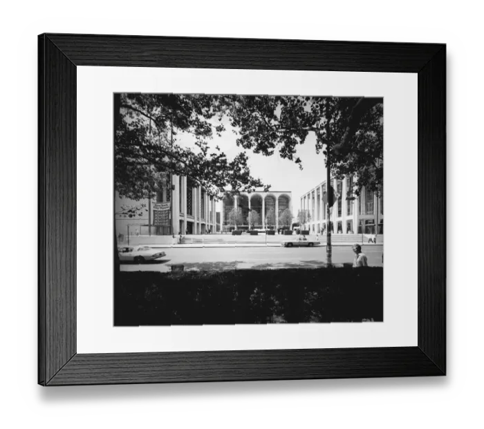 Framed Print : City street and buildings, (B&W) Framed Print : City street and buildings, (B&W)