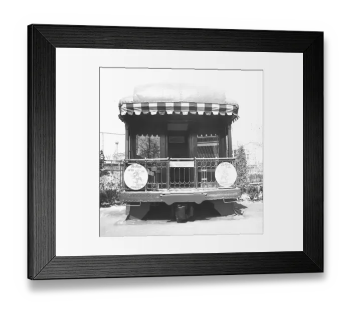 Framed Print : Vintage railroad car, (B&W) Framed Print : Vintage railroad car, (B&W)