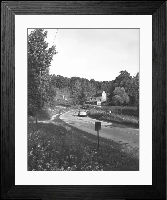 Framed Print : Country road, (B&W) Framed Print : Country road, (B&W)