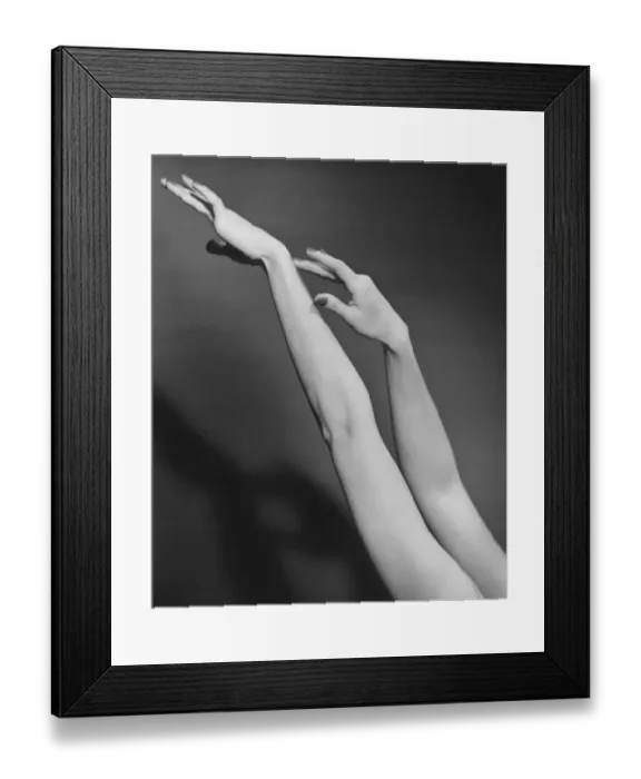 Framed Print : Close up of womans hands (B&W) Framed Print : Close up of womans hands (B&W)