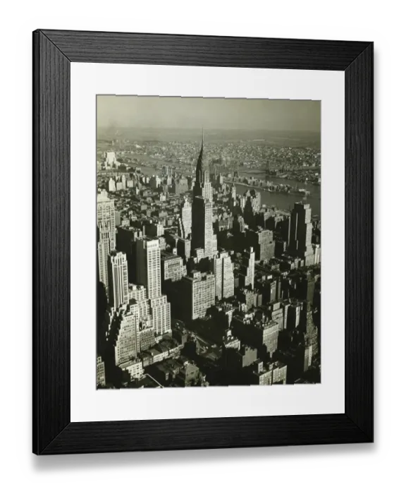 Framed Print : New York City, (B&W), (Aerial view) Framed Print : New York City, (B&W), (Aerial view)