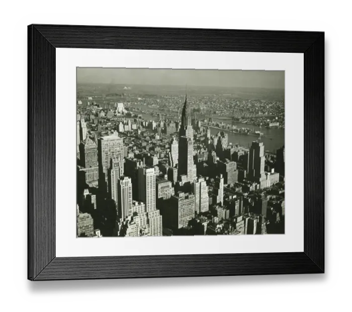 Framed Print : New York City, (B&W), (Aerial view) Framed Print : New York City, (B&W), (Aerial view)