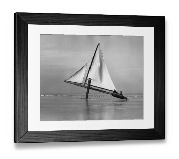 Framed Print : Iceboating Framed Print : Iceboating
