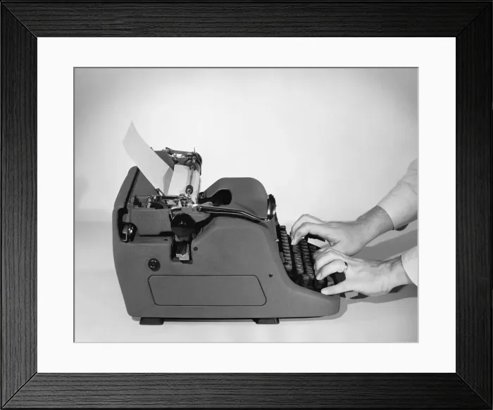 Framed Print : Hands typing Framed Print : Hands typing