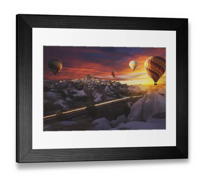 Framed Print : Hot air balloons flying over cappadocia Framed Print : Hot air balloons flying over cappadocia
