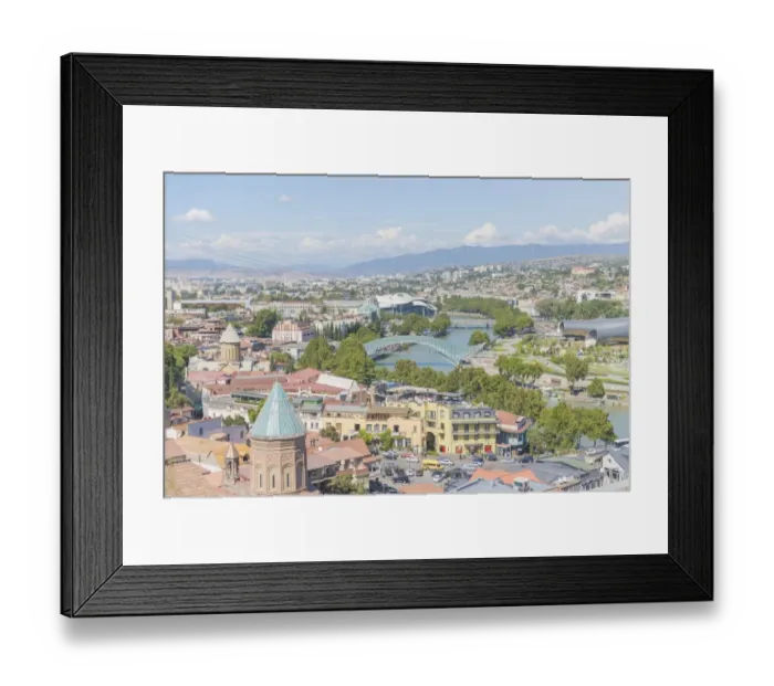 Framed Print : Panoramic view of Tbilisi, Georgia, Europe Framed Print : Panoramic view of Tbilisi, Georgia, Europe