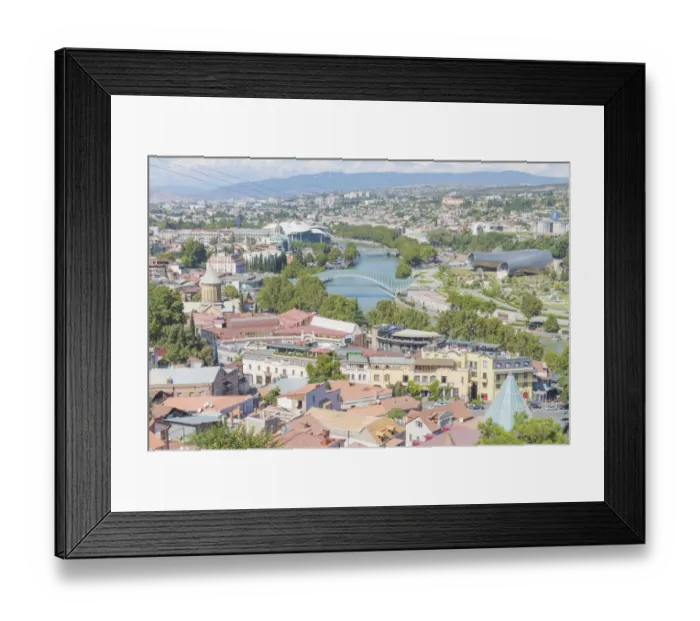 Framed Print : Panoramic view of Tbilisi, Georgia, Europe