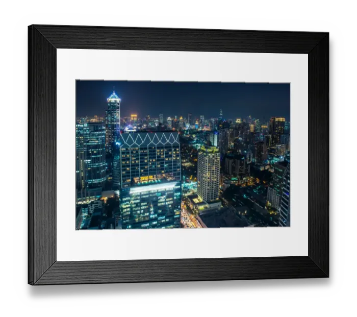 Framed Print : Cityscape in middle of Bangkok, Thailand Framed Print : Cityscape in middle of Bangkok, Thailand