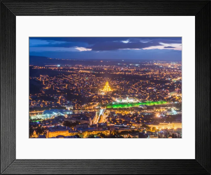 Framed Print : Top view Tbilisi cityscape, Georgia Framed Print : Top view Tbilisi cityscape, Georgia