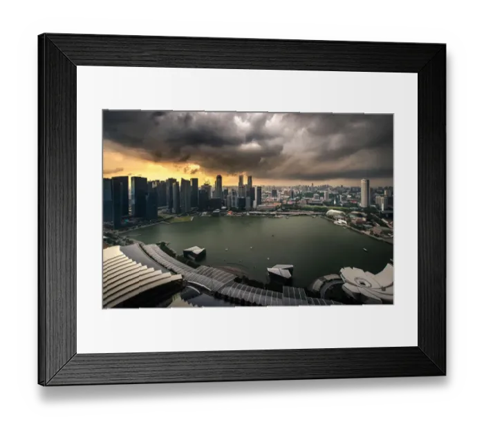 Framed Print : Aerial View Of Singapore Framed Print : Aerial View Of Singapore