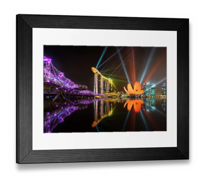 Framed Print : Light show at Marina bay Framed Print : Light show at Marina bay