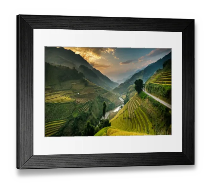 Framed Print : Rice terraces in Mu Cang Chai, North Vietnam Framed Print : Rice terraces in Mu Cang Chai, North Vietnam