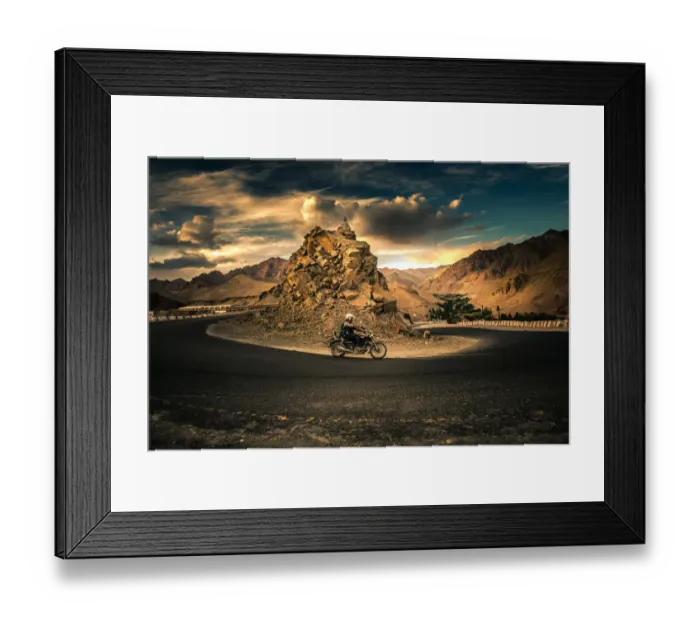 Framed Print : Rider into the mountains Framed Print : Rider into the mountains