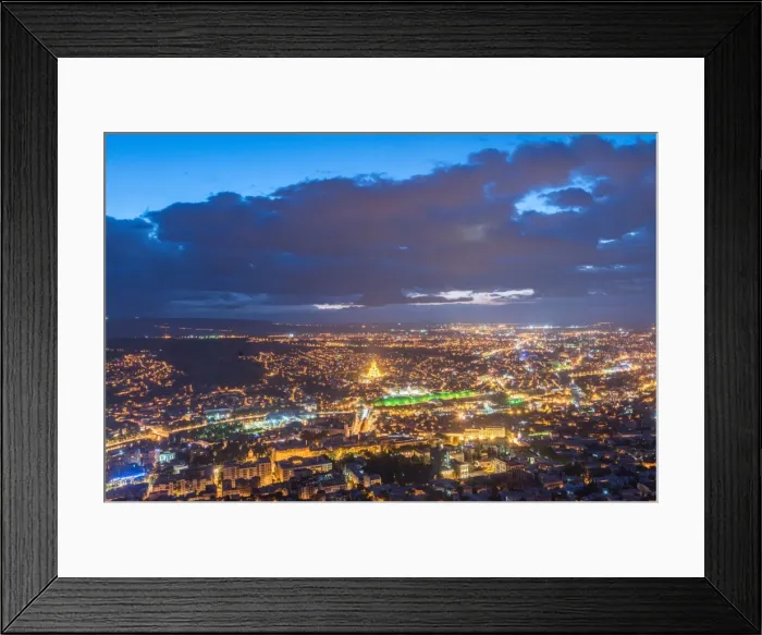 Framed Print : Top view Tbilisi cityscape, Georgia Framed Print : Top view Tbilisi cityscape, Georgia