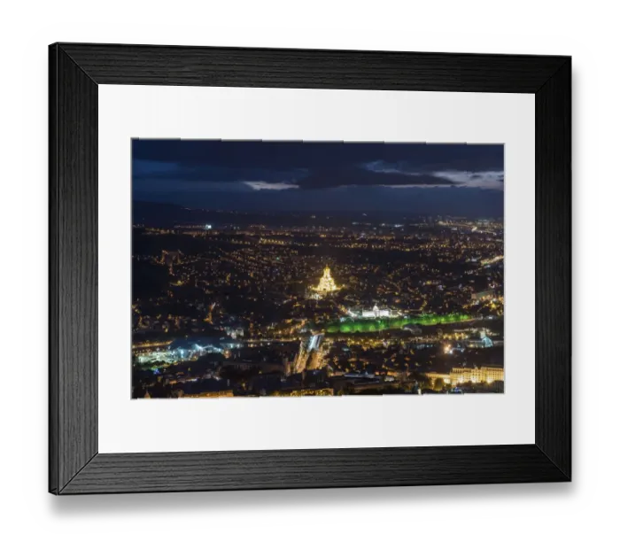 Framed Print : Night view to Old town of Tbilisi, Georgia (country) Framed Print : Night view to Old town of Tbilisi, Georgia (country)