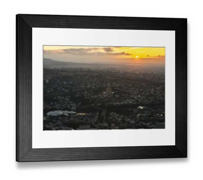 Framed Print : Night view to Old town of Tbilisi, Georgia (country)