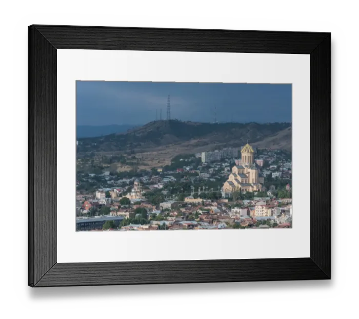 Framed Print : View of the Holy Trinity Cathedral Tsminda Sameba in Tbilisi, Georgia Framed Print : View of the Holy Trinity Cathedral Tsminda Sameba in Tbilisi, Georgia