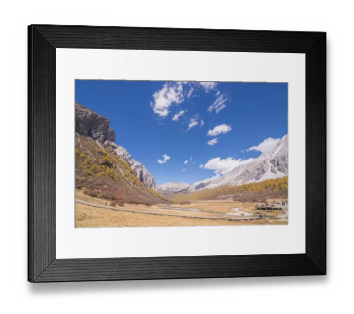 Framed Print : Beutiful nature of Colorful autumn in Yading national Framed Print : Beutiful nature of Colorful autumn in Yading national