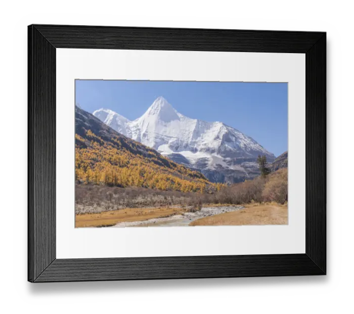 Framed Print : Beutiful nature of Colorful autumn in Yading national Framed Print : Beutiful nature of Colorful autumn in Yading national