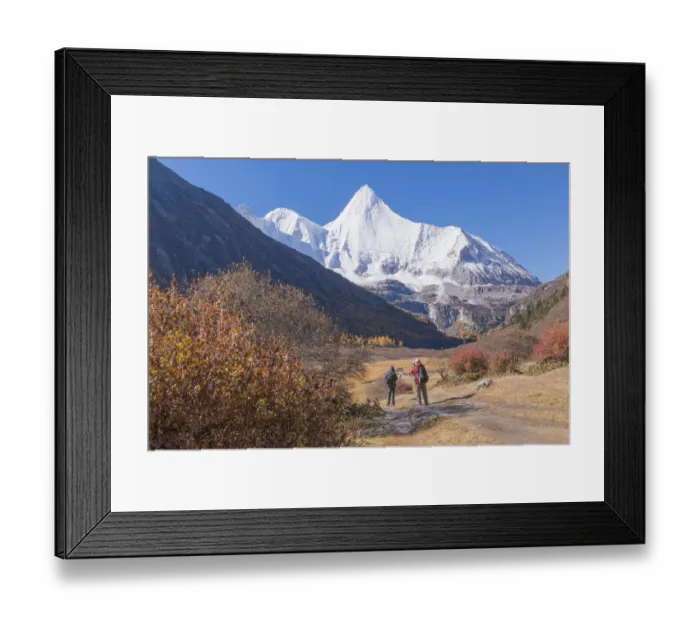 Framed Print : Beutiful nature of Colorful autumn in Yading national Framed Print : Beutiful nature of Colorful autumn in Yading national