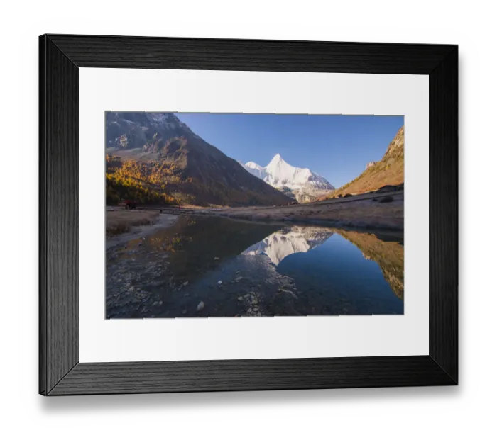 Framed Print : Beutiful nature of Colorful autumn in Yading national Framed Print : Beutiful nature of Colorful autumn in Yading national