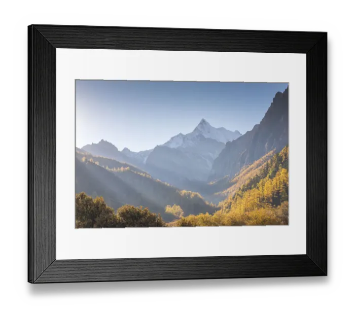 Framed Print : Beutiful nature of Colorful autumn in Yading national Framed Print : Beutiful nature of Colorful autumn in Yading national