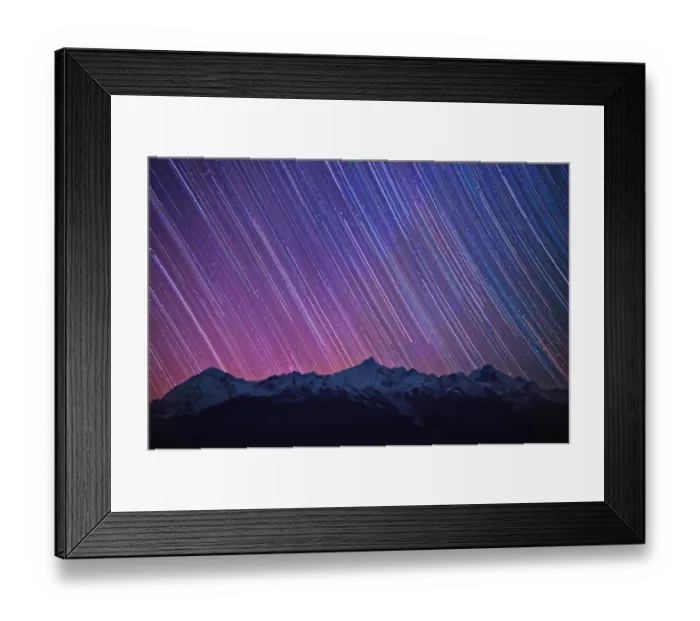 Framed Print : MeiliSnow Mountain and startail Framed Print : MeiliSnow Mountain and startail